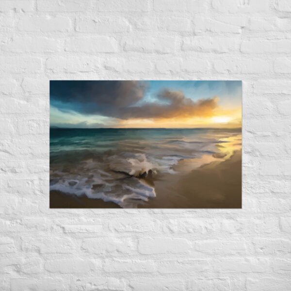 Tranquil Seas Beach /Seascape Painting -Poster - Image 9