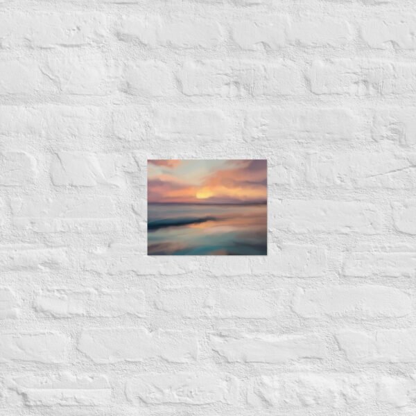Sunset Beach - Seascape Beach Painting - Poster - Image 11