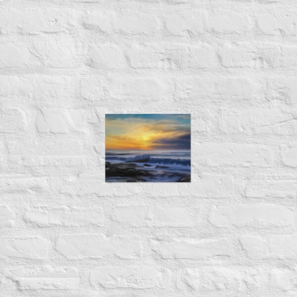 Sunset Beach - Seascape- Beach Painting -Poster - Image 11