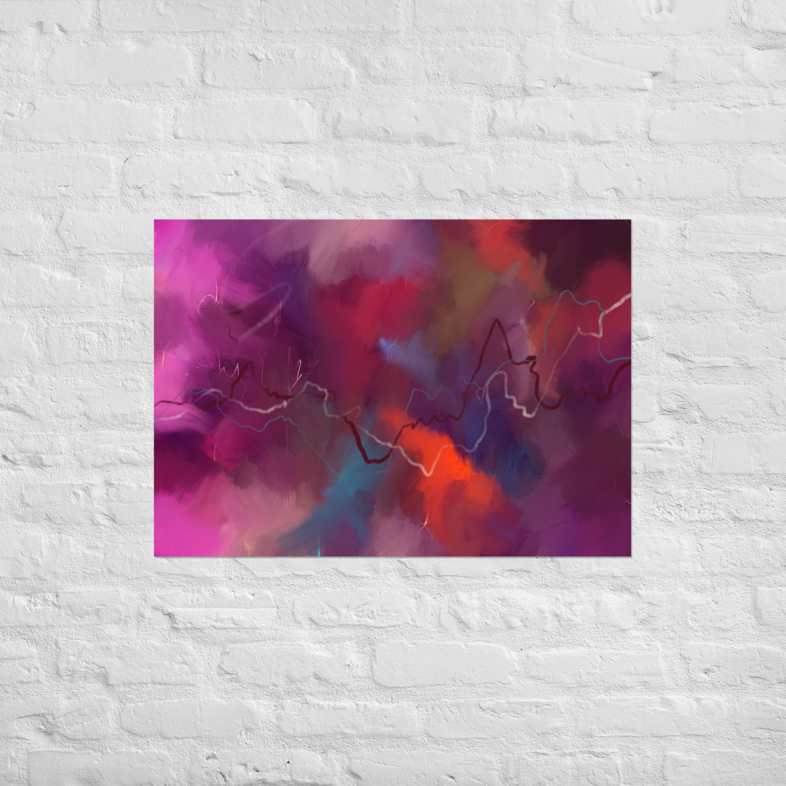 Heart of the Storm - Abstract Painting -Poster - Image 2