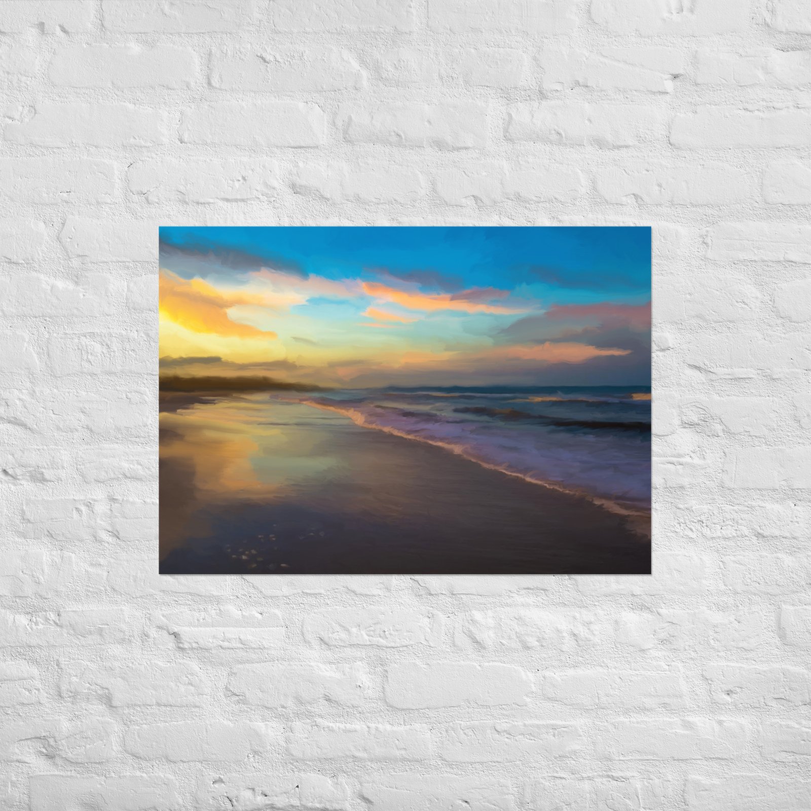Turkish Waters - Beach / Seascape Painting - Poster - Image 2