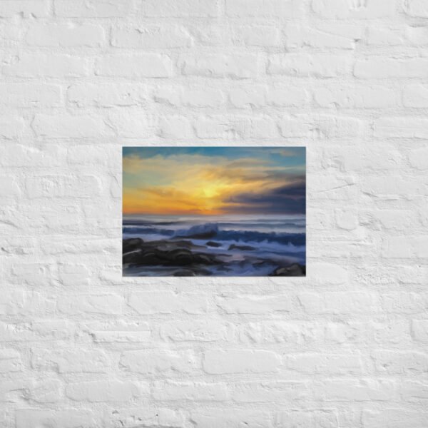 Sunset Beach - Seascape- Beach Painting -Poster - Image 3