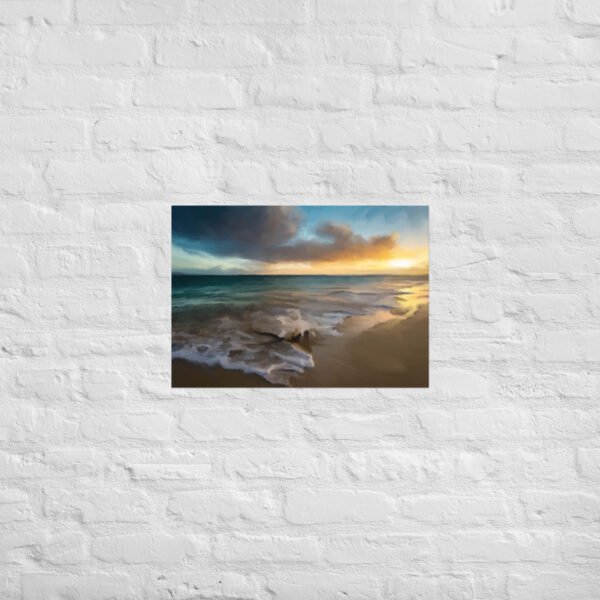 Tranquil Seas Beach /Seascape Painting -Poster - Image 3