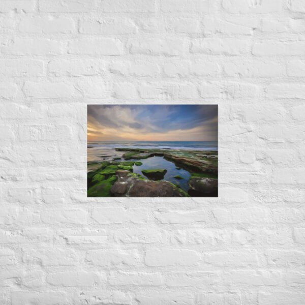 Shanklin Rockpool Beach / Seascape Painting- Poster - Image 3