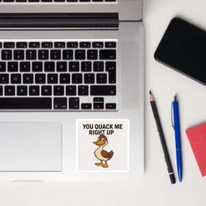 funny duck sticker/ Bubble-free stickers