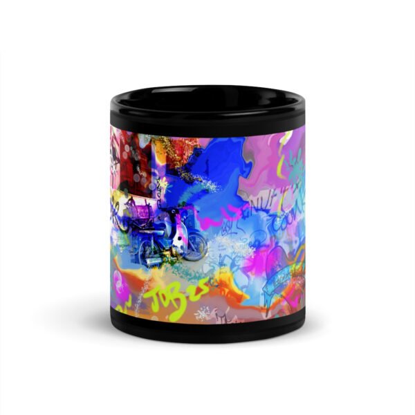 Graffiti art Black Glossy Mug - Image 3
