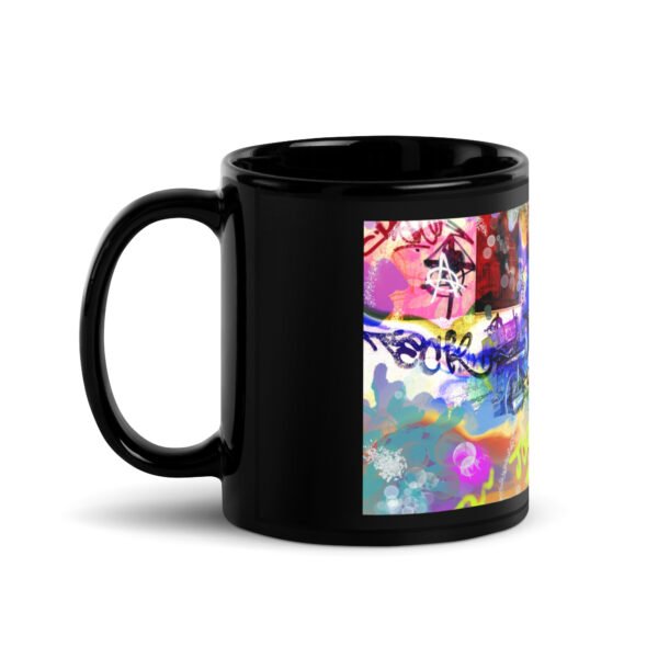 Graffiti art Black Glossy Mug - Image 2